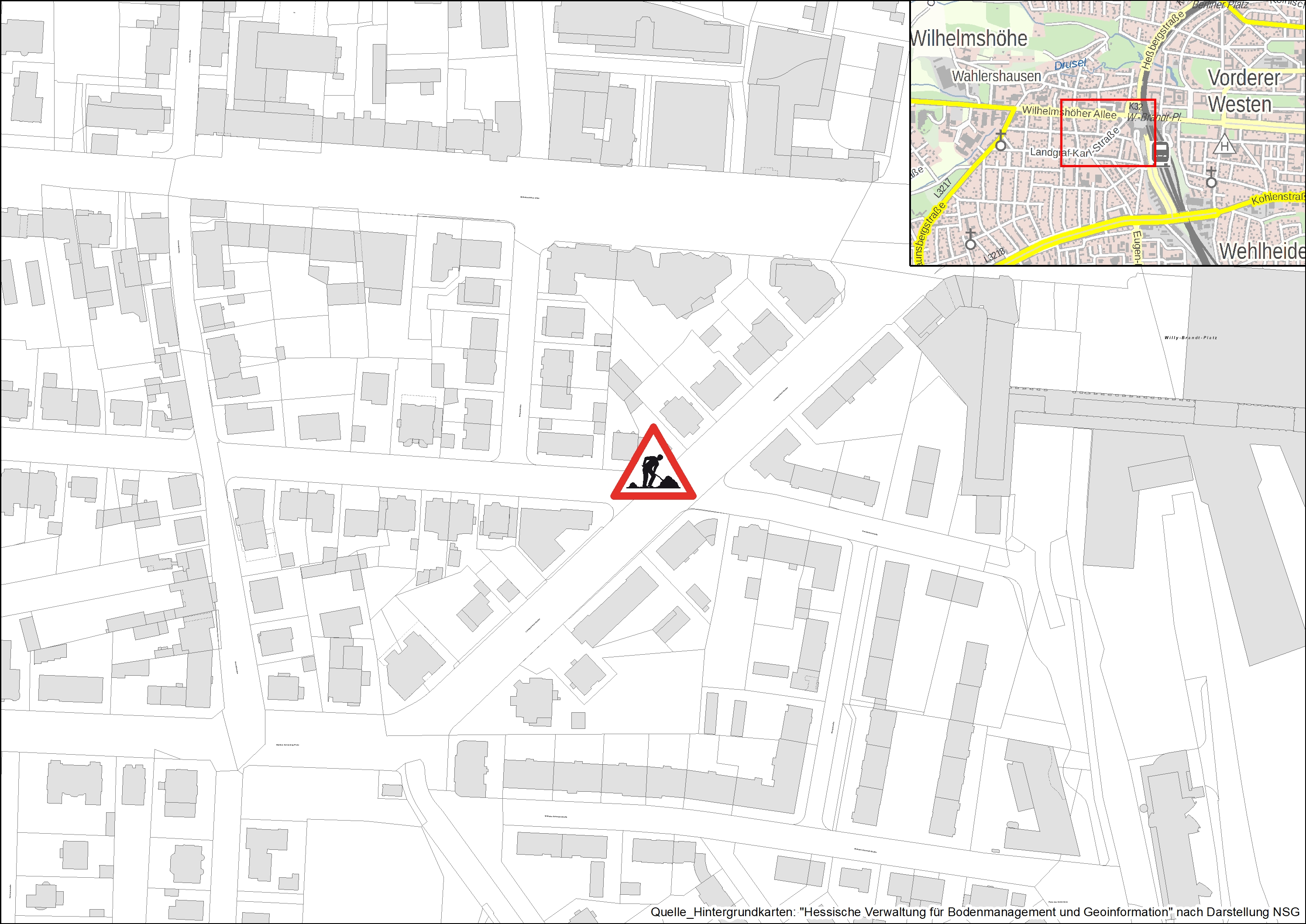 Karte Baustelle 623088